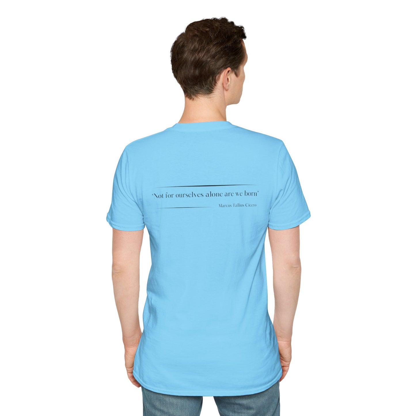 Philosophical Thought Tee - Front & Back Print - Light Hues