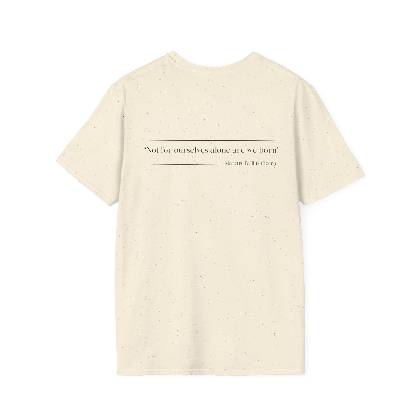 Philosophical Thought Tee - Front & Back Print - Light Hues