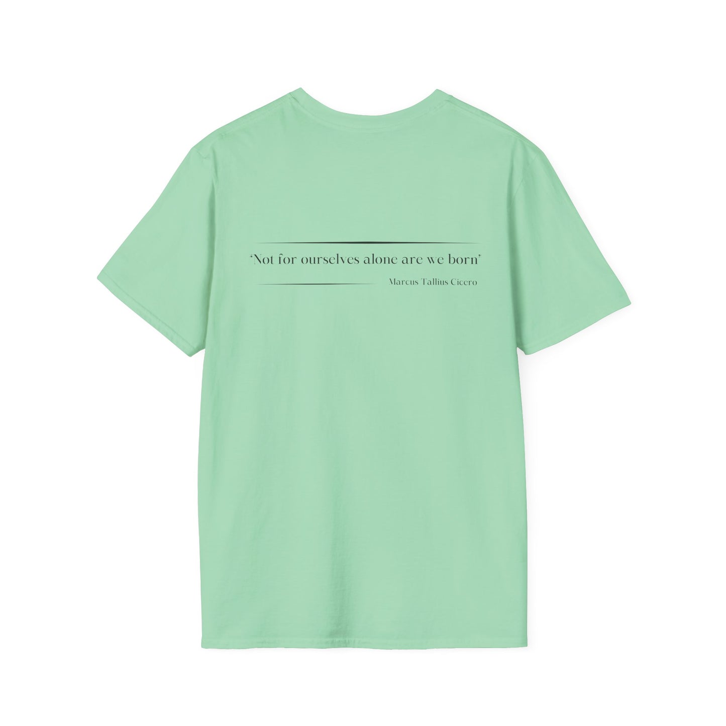 Philosophical Thought Tee - Front & Back Print - Light Hues