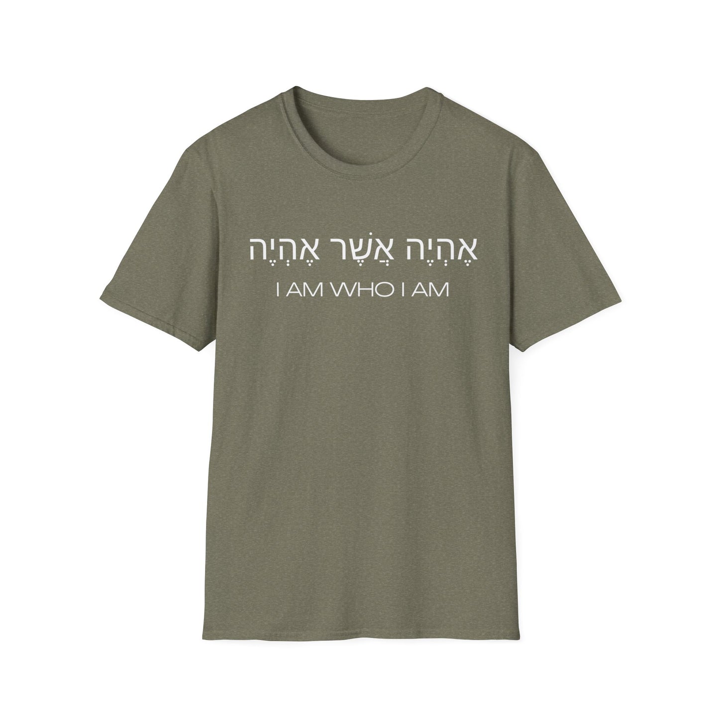 Hebrew Script - I Am Who I Am - Dark Hues Unisex T-shirt