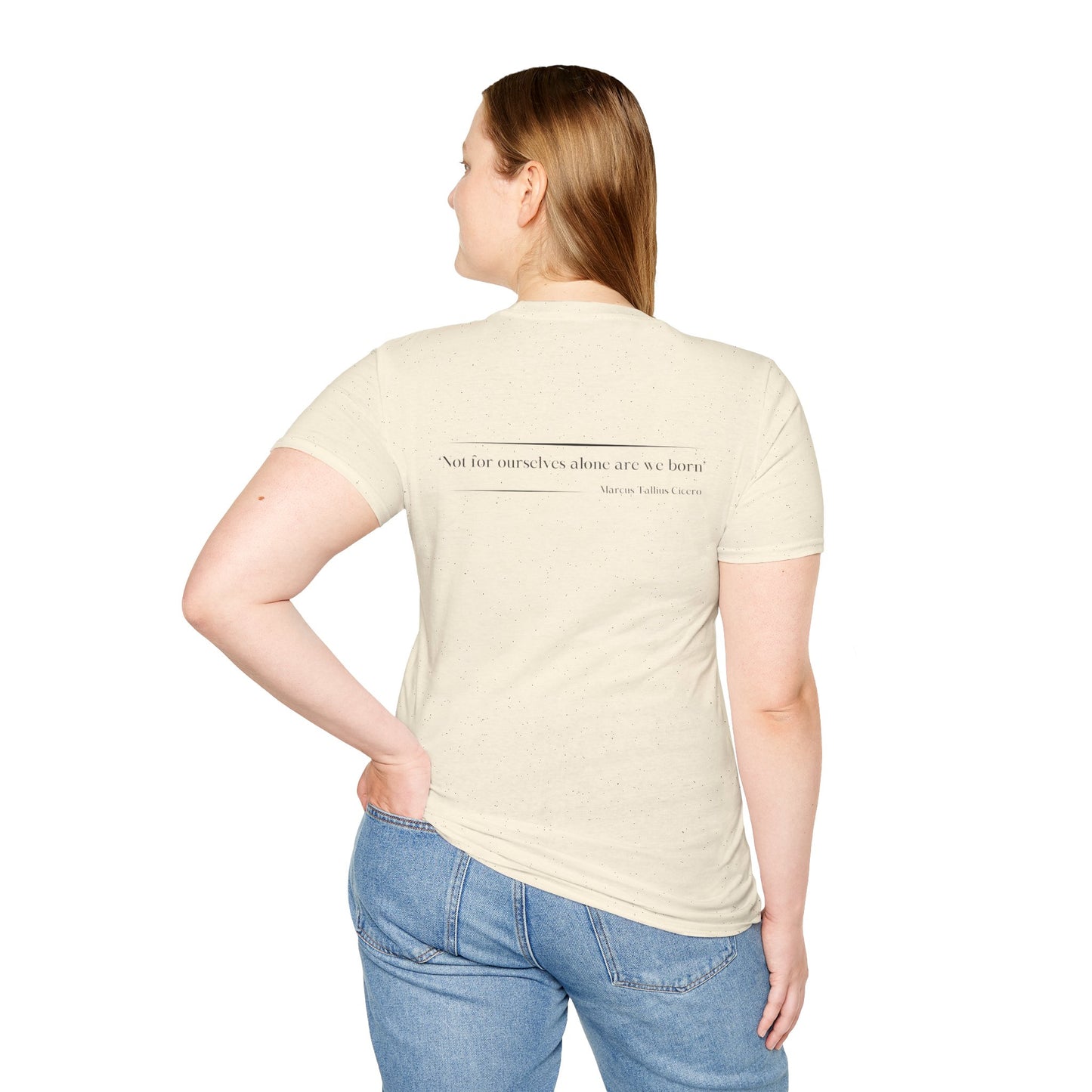 Philosophical Thought Tee - Front & Back Print - Light Hues
