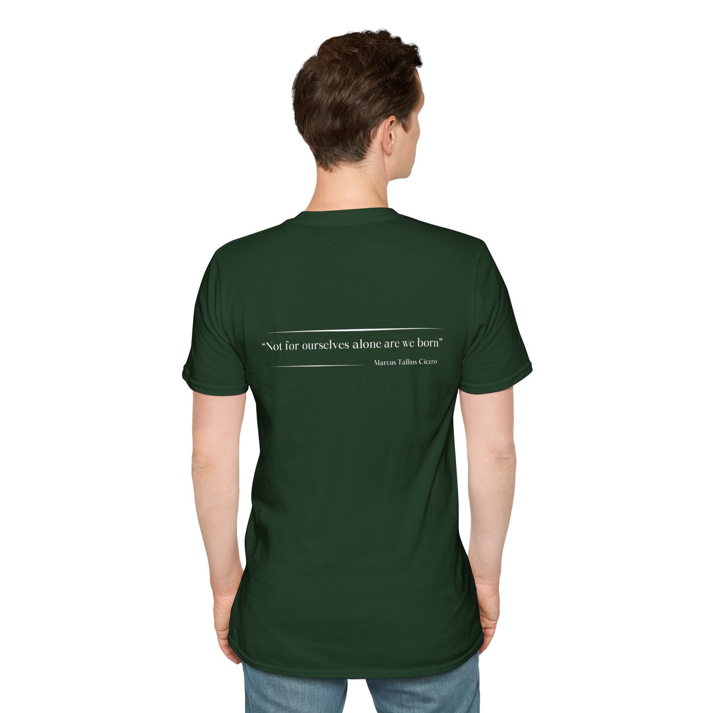 Philosophical Thought Tee - Front & Back Print - Dark hues