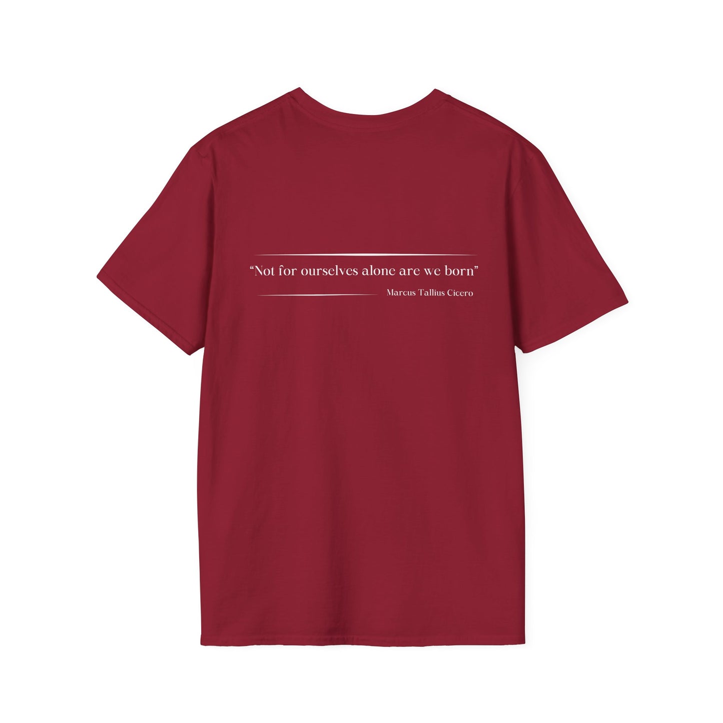 Philosophical Thought Tee - Front & Back Print - Dark hues