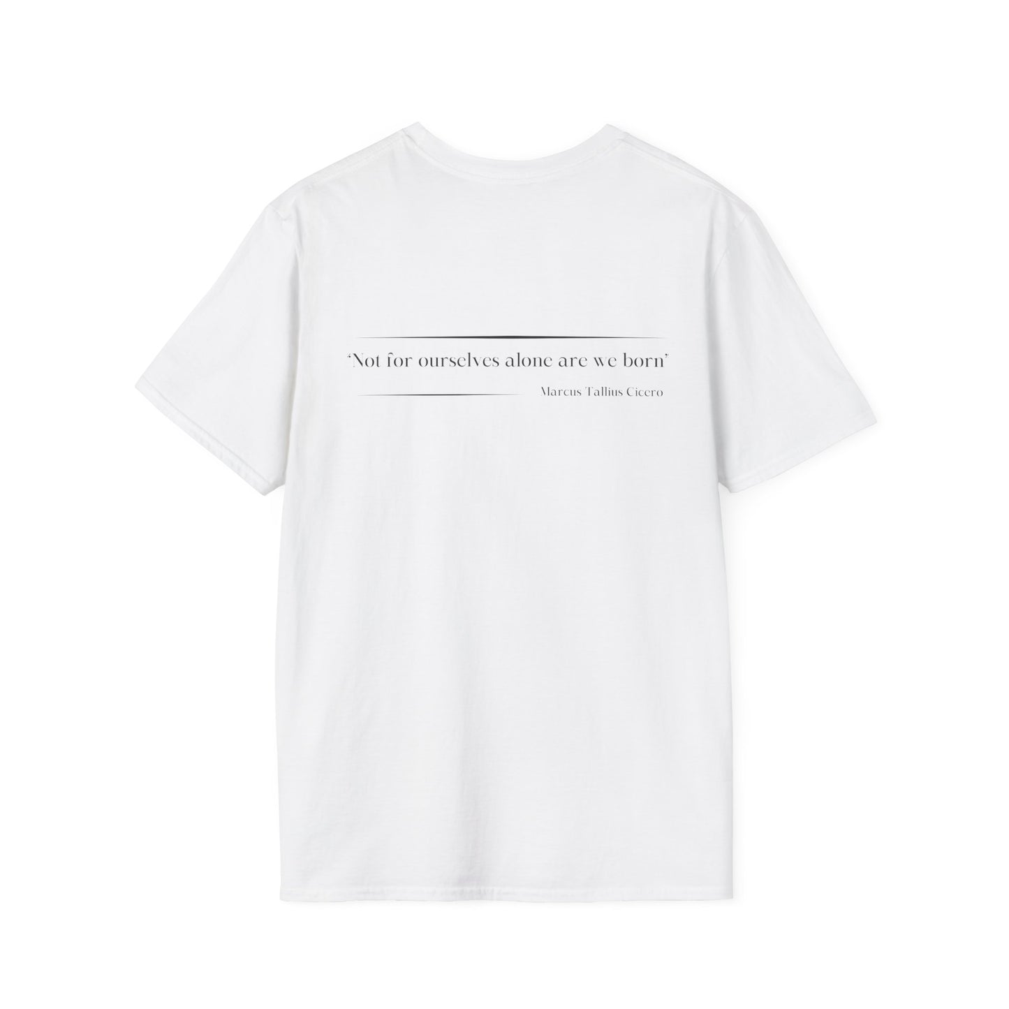Philosophical Thought Tee - Front & Back Print - Light Hues