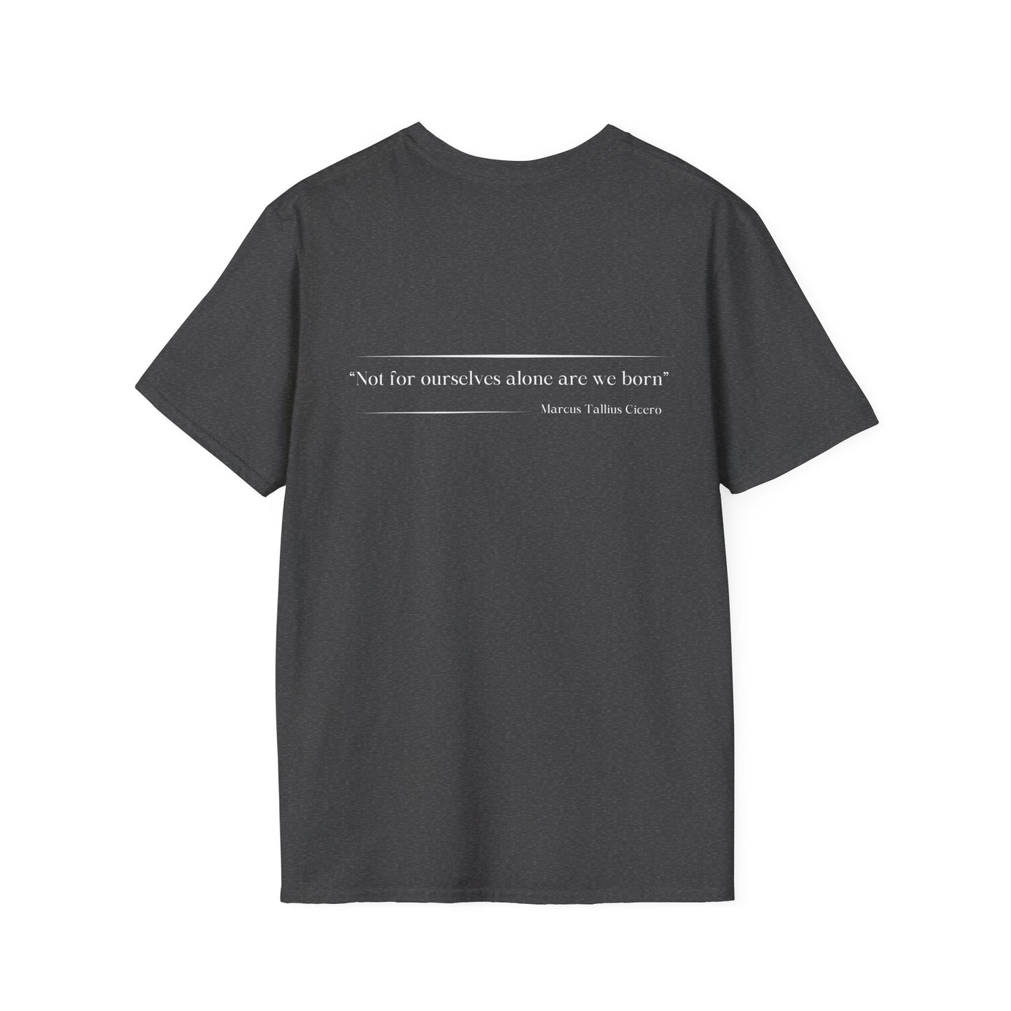 Philosophical Thought Tee - Front & Back Print - Dark hues