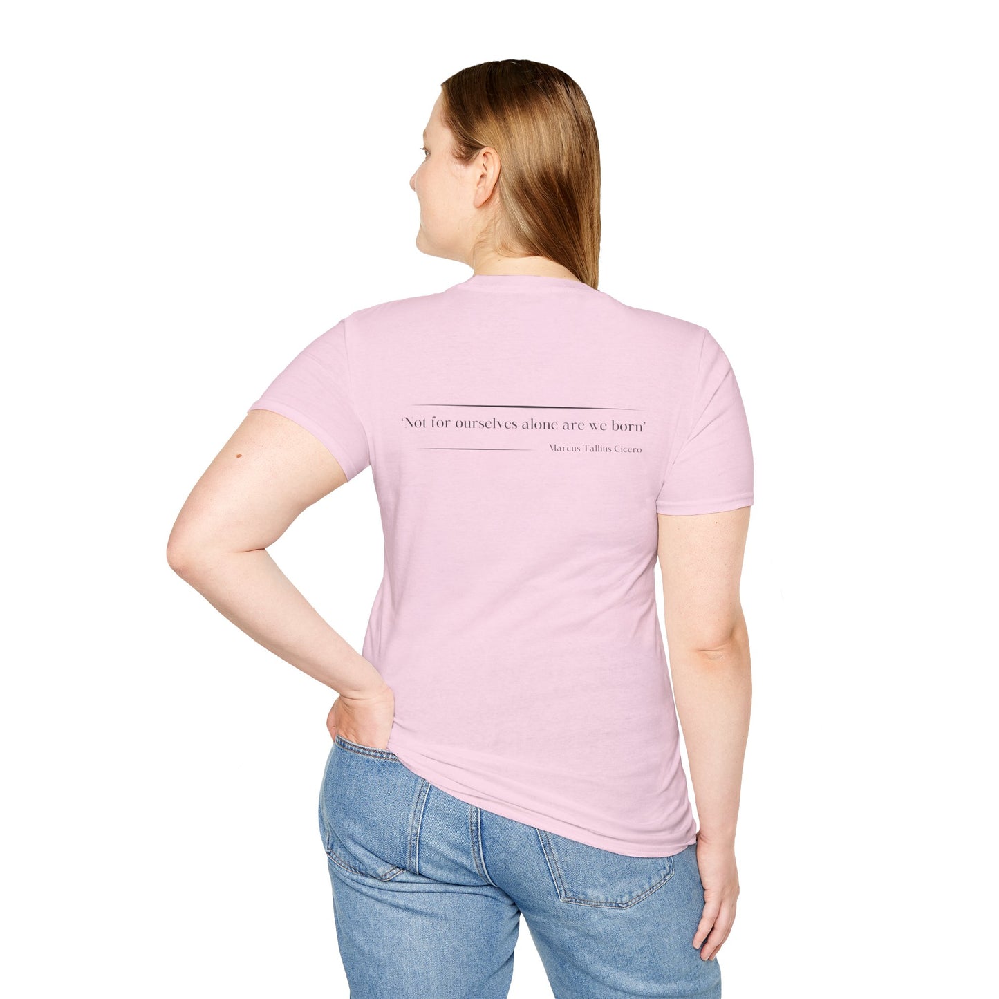 Philosophical Thought Tee - Front & Back Print - Light Hues