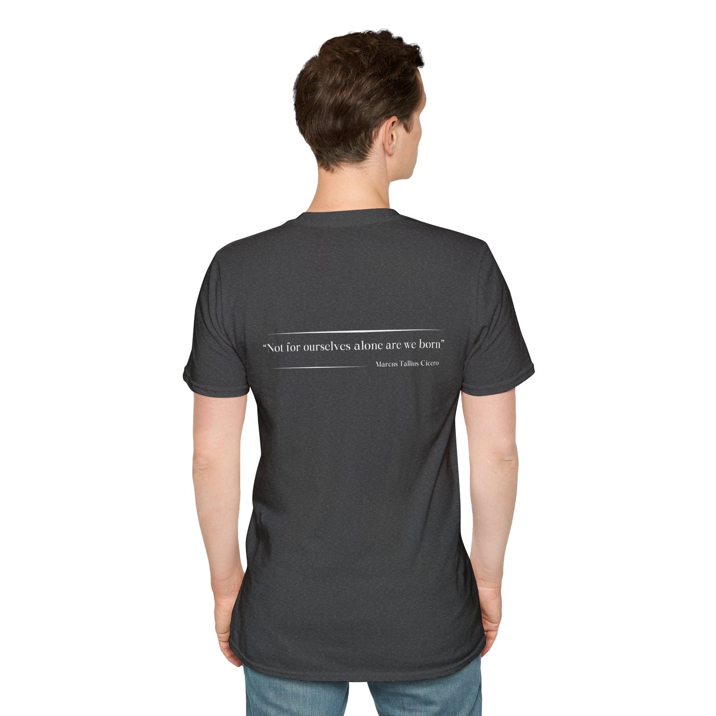 Philosophical Thought Tee - Front & Back Print - Dark hues
