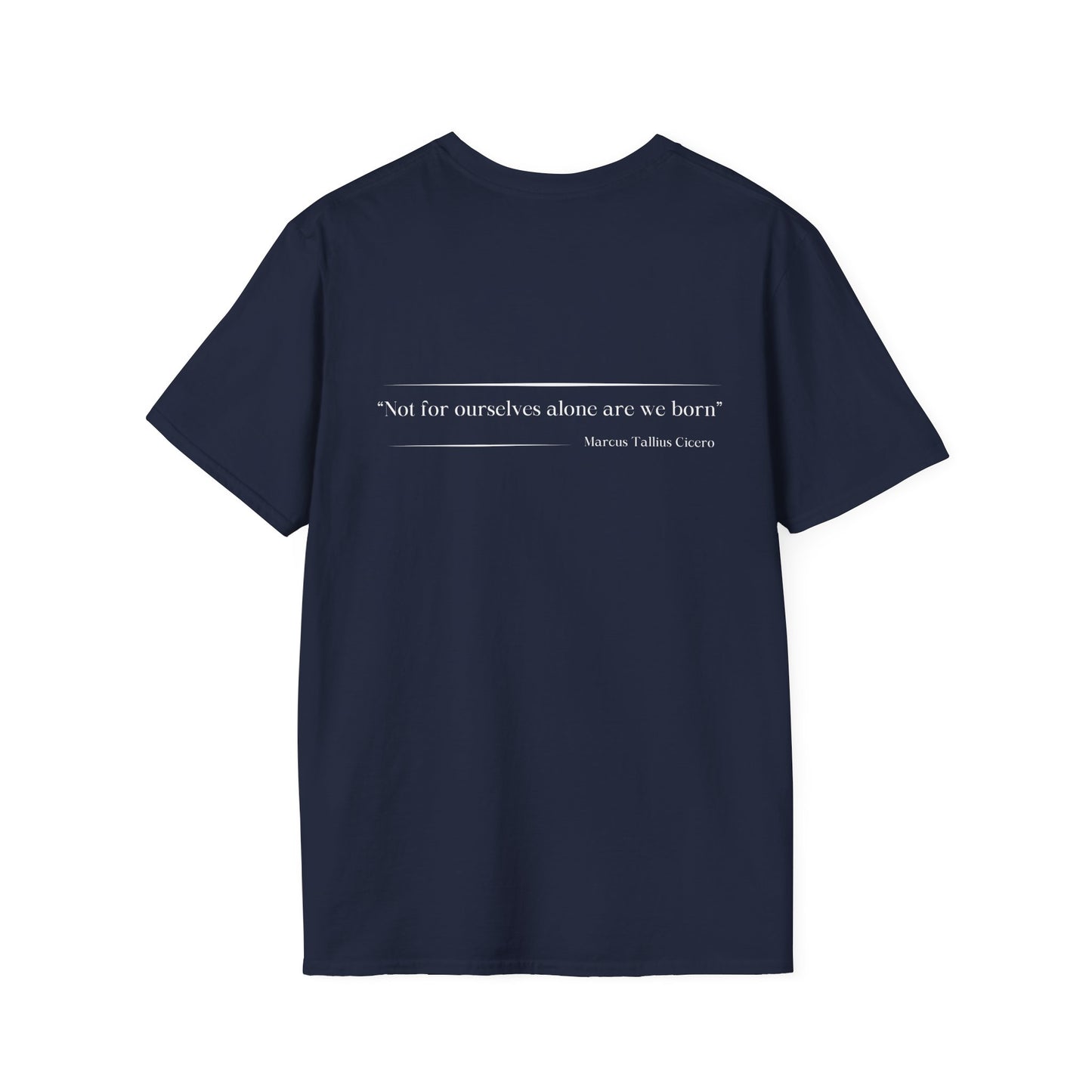 Philosophical Thought Tee - Front & Back Print - Dark hues