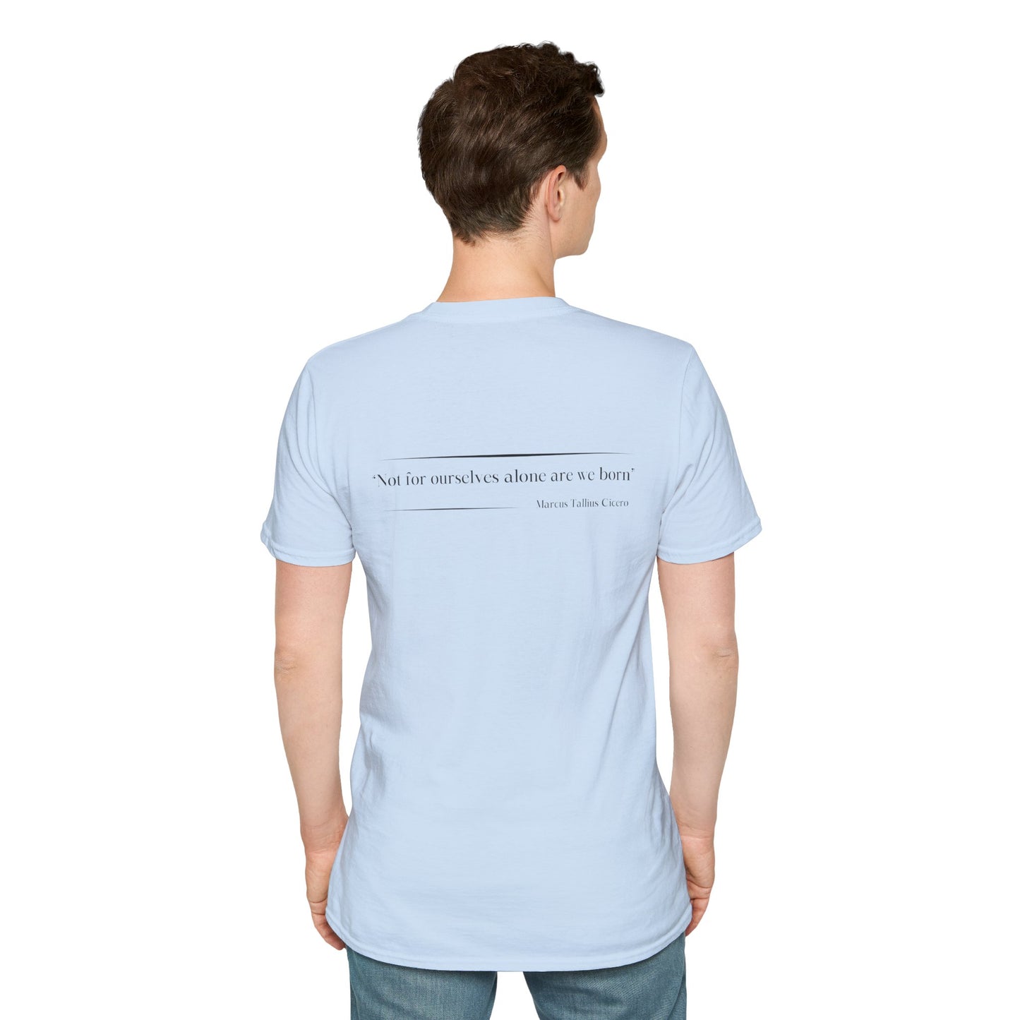 Philosophical Thought Tee - Front & Back Print - Light Hues