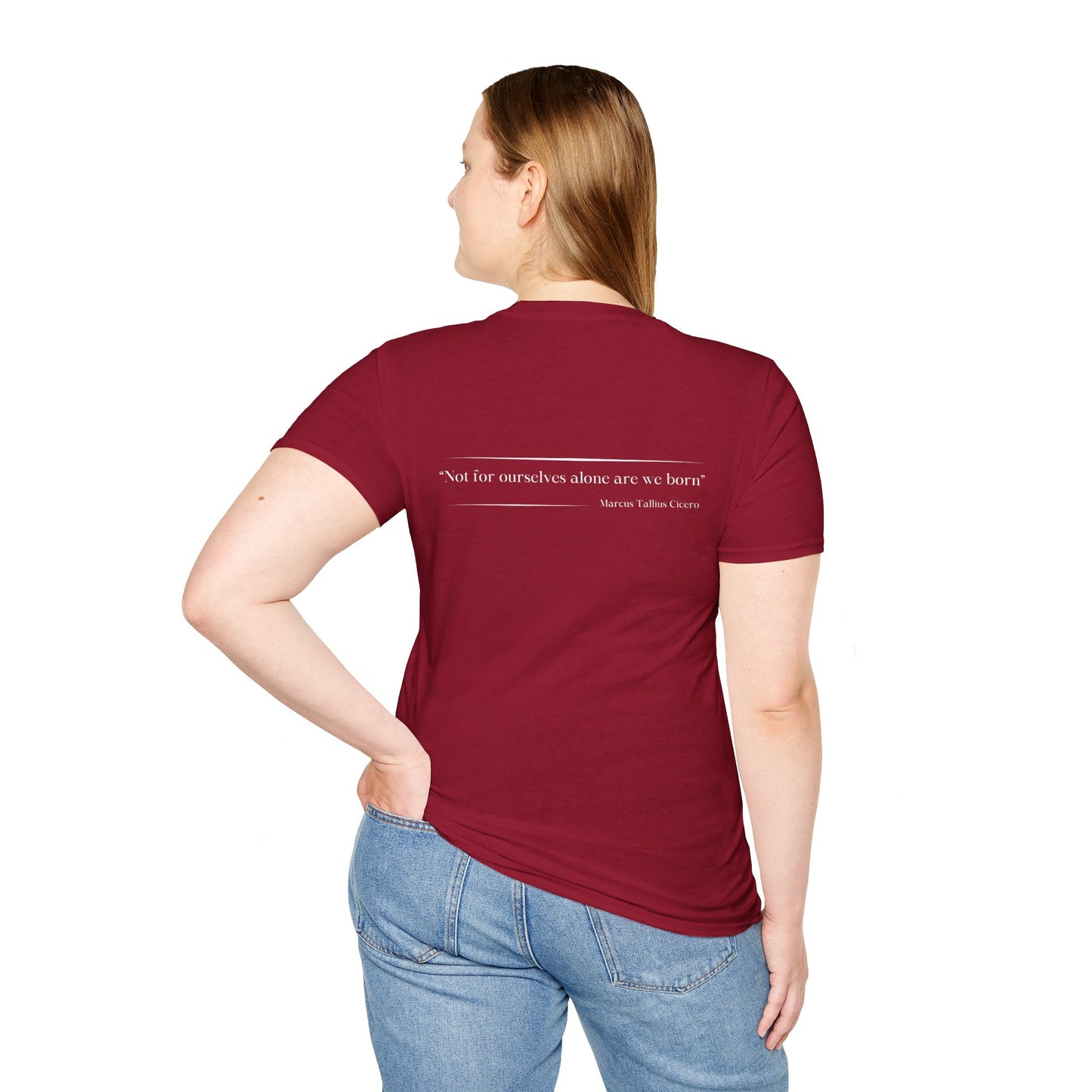 Philosophical Thought Tee - Front & Back Print - Dark hues
