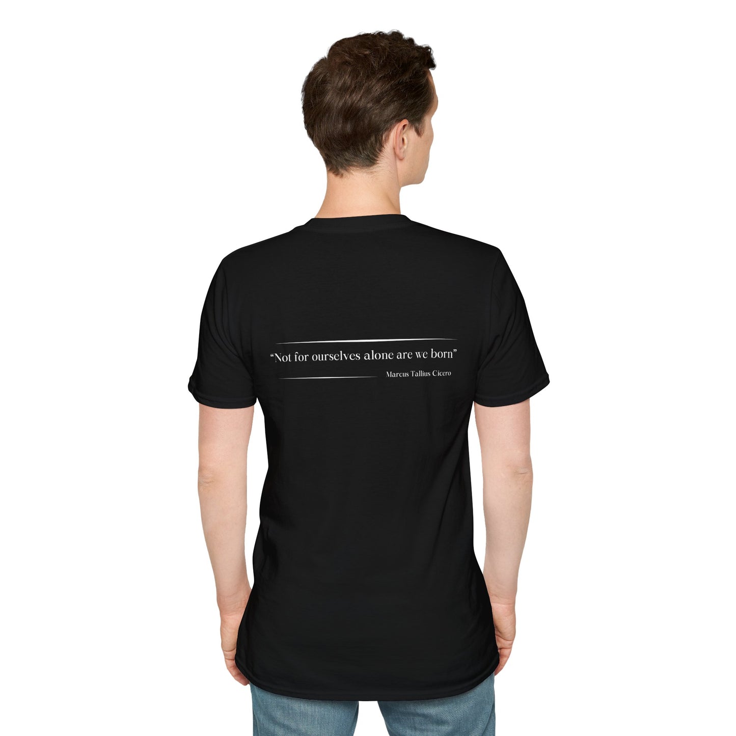 Philosophical Thought Tee - Front & Back Print - Dark hues