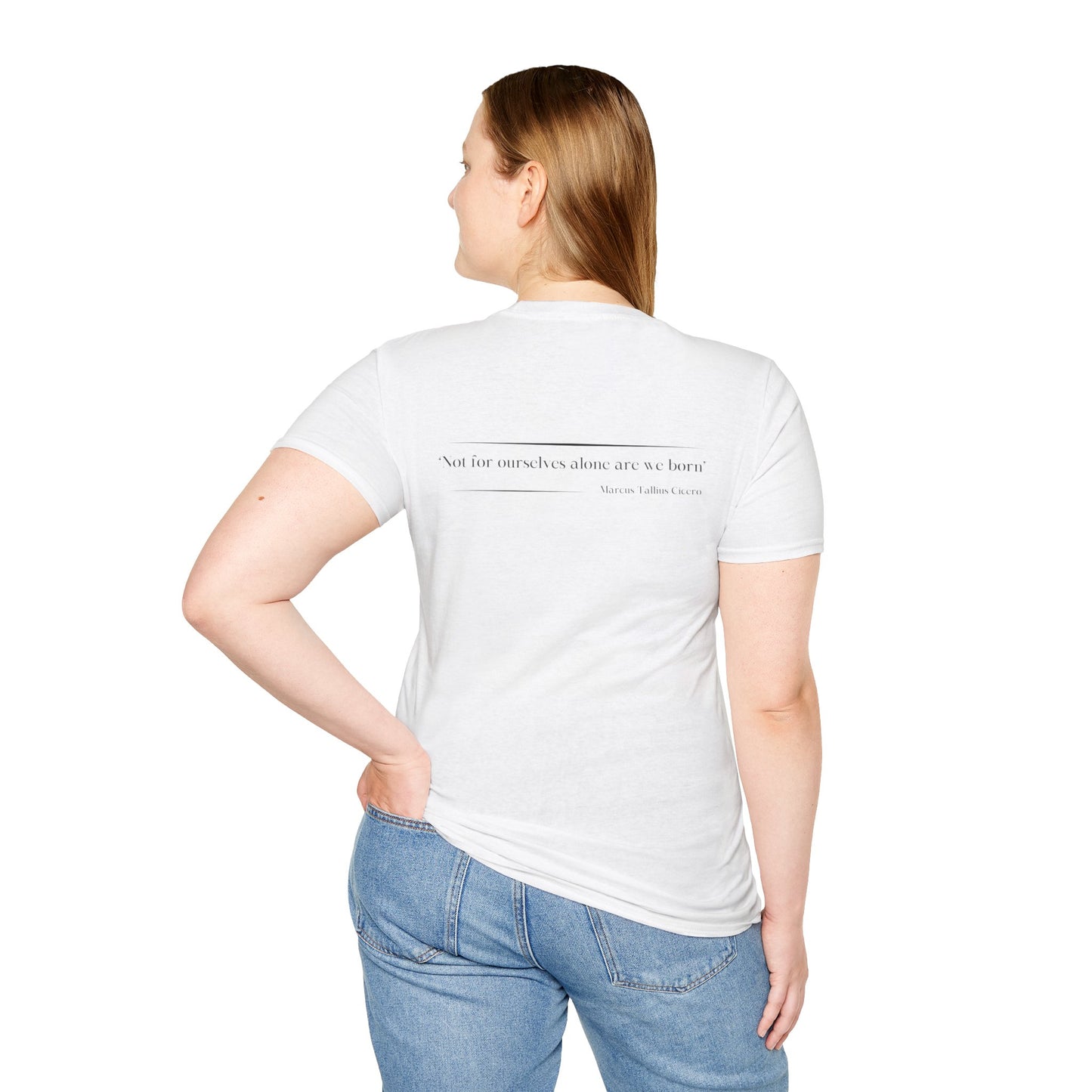 Philosophical Thought Tee - Front & Back Print - Light Hues