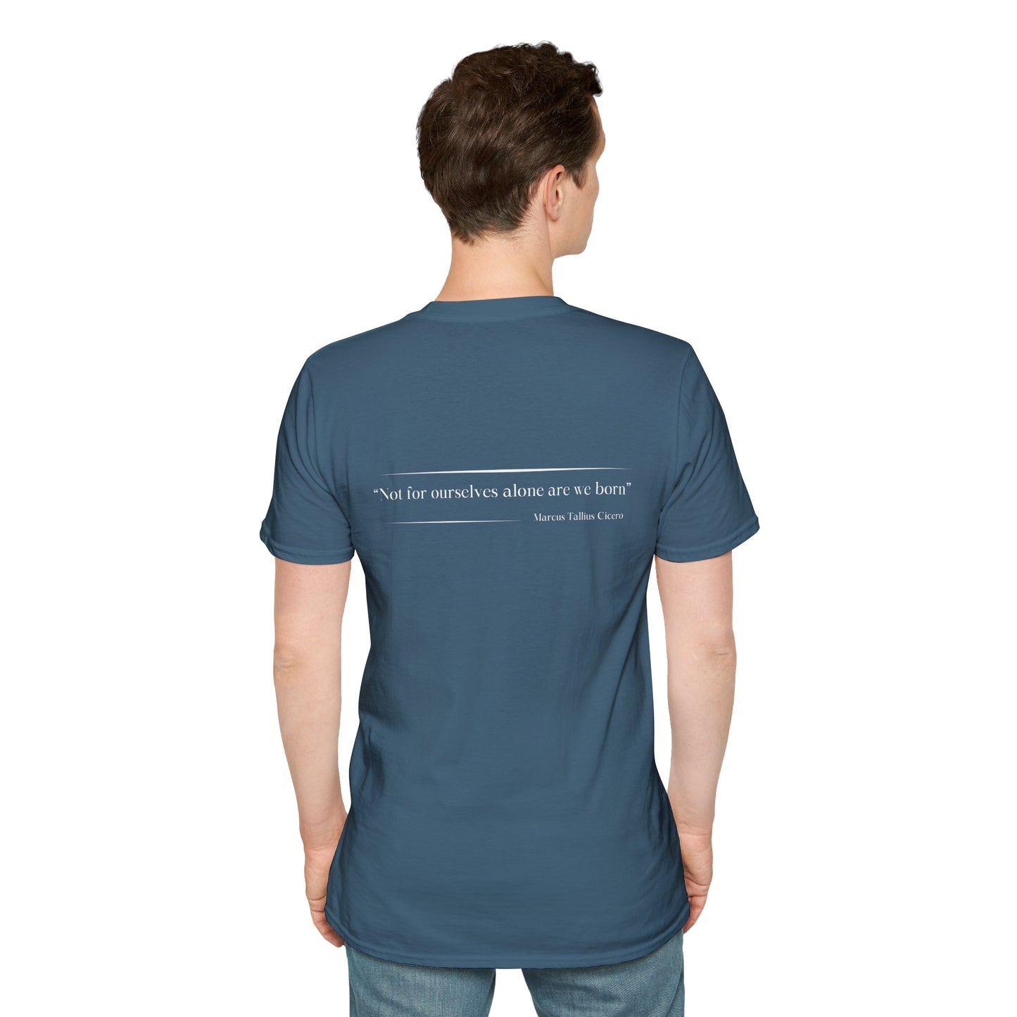 Philosophical Thought Tee - Front & Back Print - Dark hues