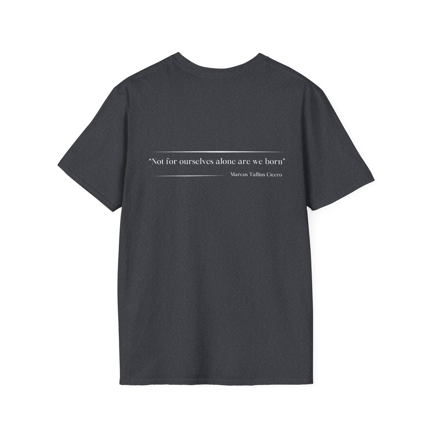Philosophical Thought Tee - Front & Back Print - Dark hues
