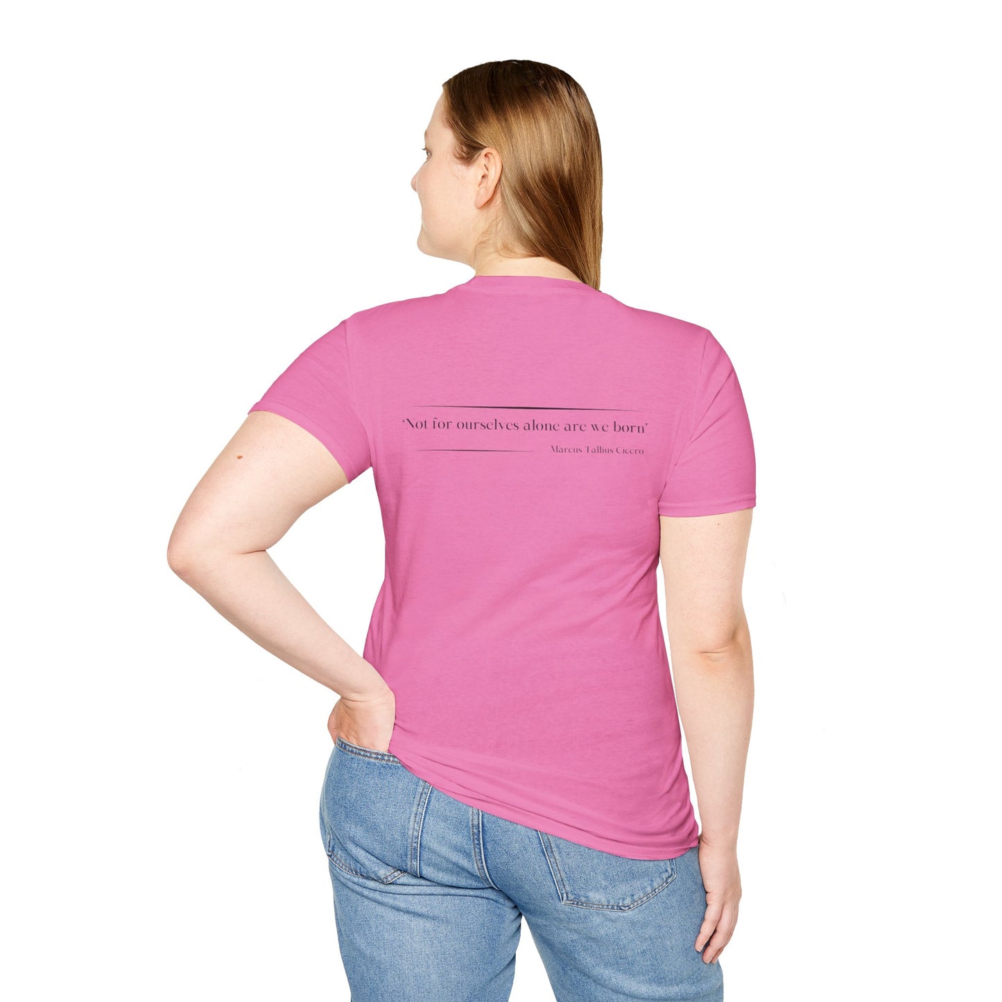 Philosophical Thought Tee - Front & Back Print - Light Hues