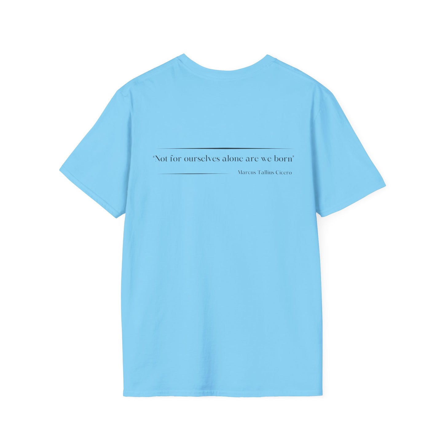 Philosophical Thought Tee - Front & Back Print - Light Hues