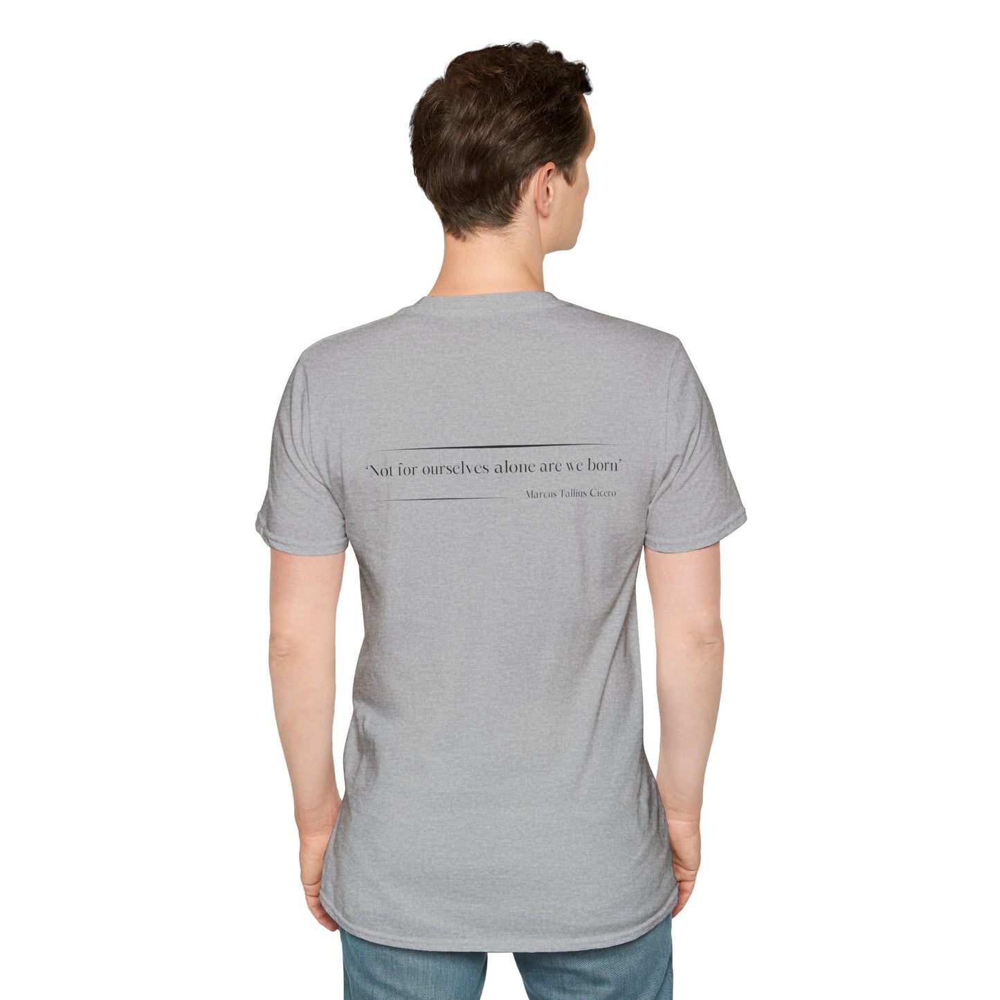 Philosophical Thought Tee - Front & Back Print - Light Hues
