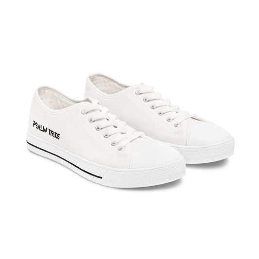 Z-kicks Psalm 119:105 "Be a lamp unto my feet" Classic Low Top White Canvas Sneakers