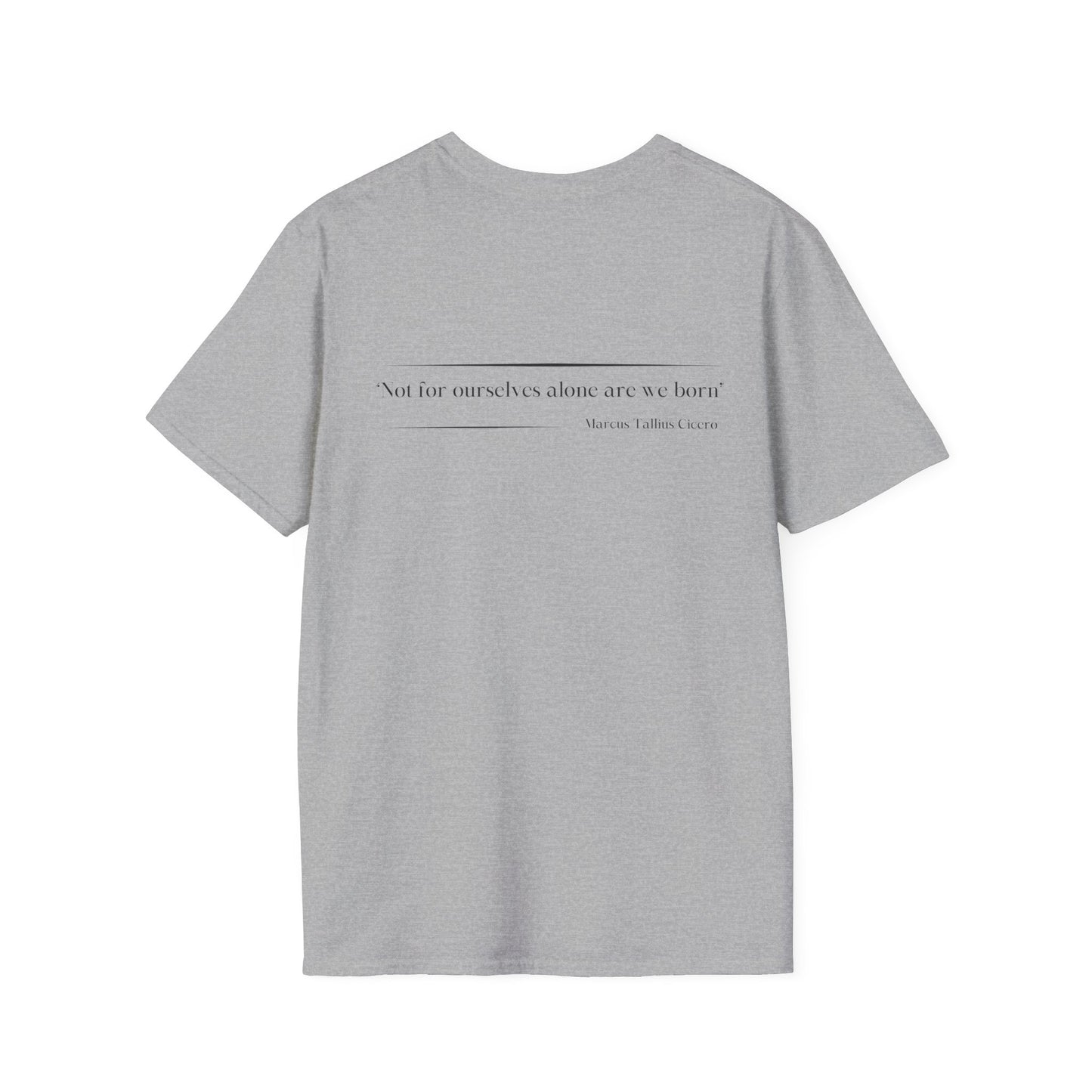 Philosophical Thought Tee - Front & Back Print - Light Hues