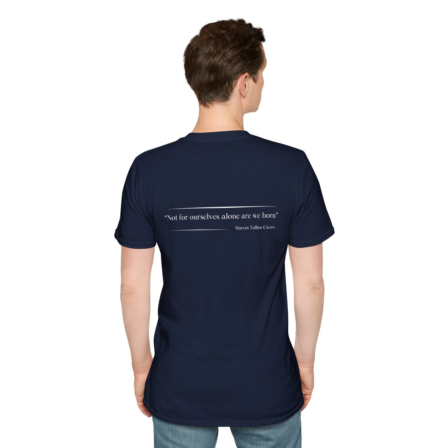 Philosophical Thought Tee - Front & Back Print - Dark hues