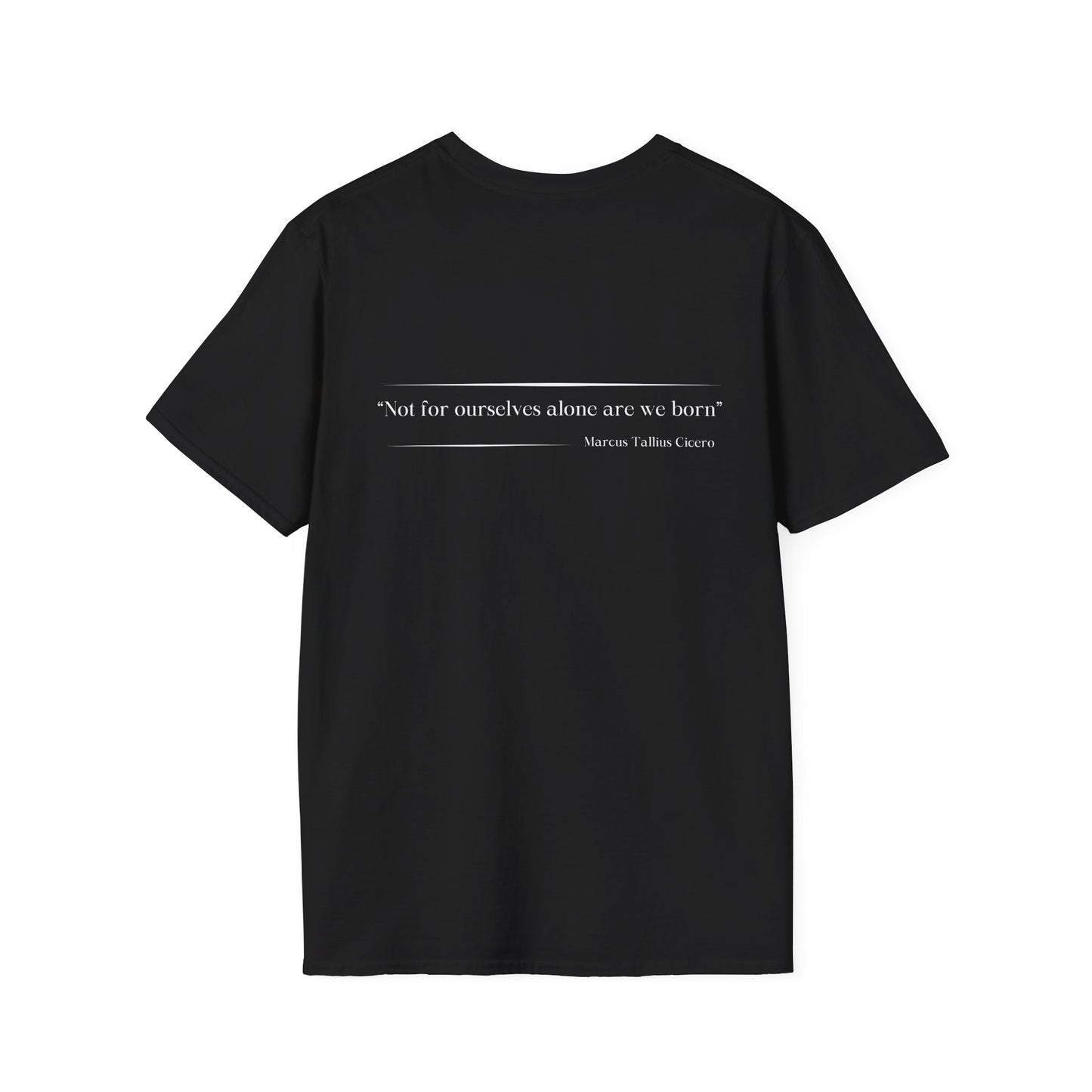 Philosophical Thought Tee - Front & Back Print - Dark hues