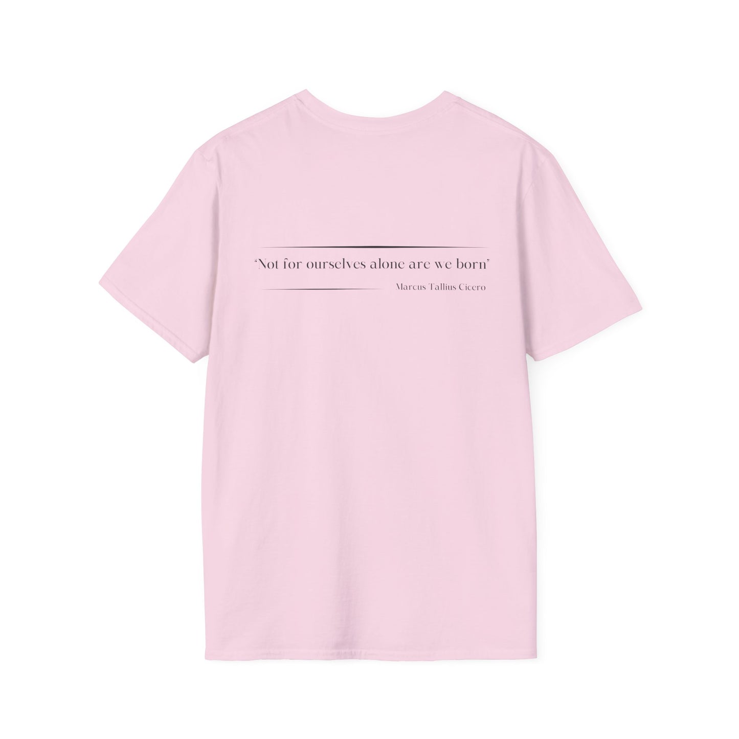 Philosophical Thought Tee - Front & Back Print - Light Hues
