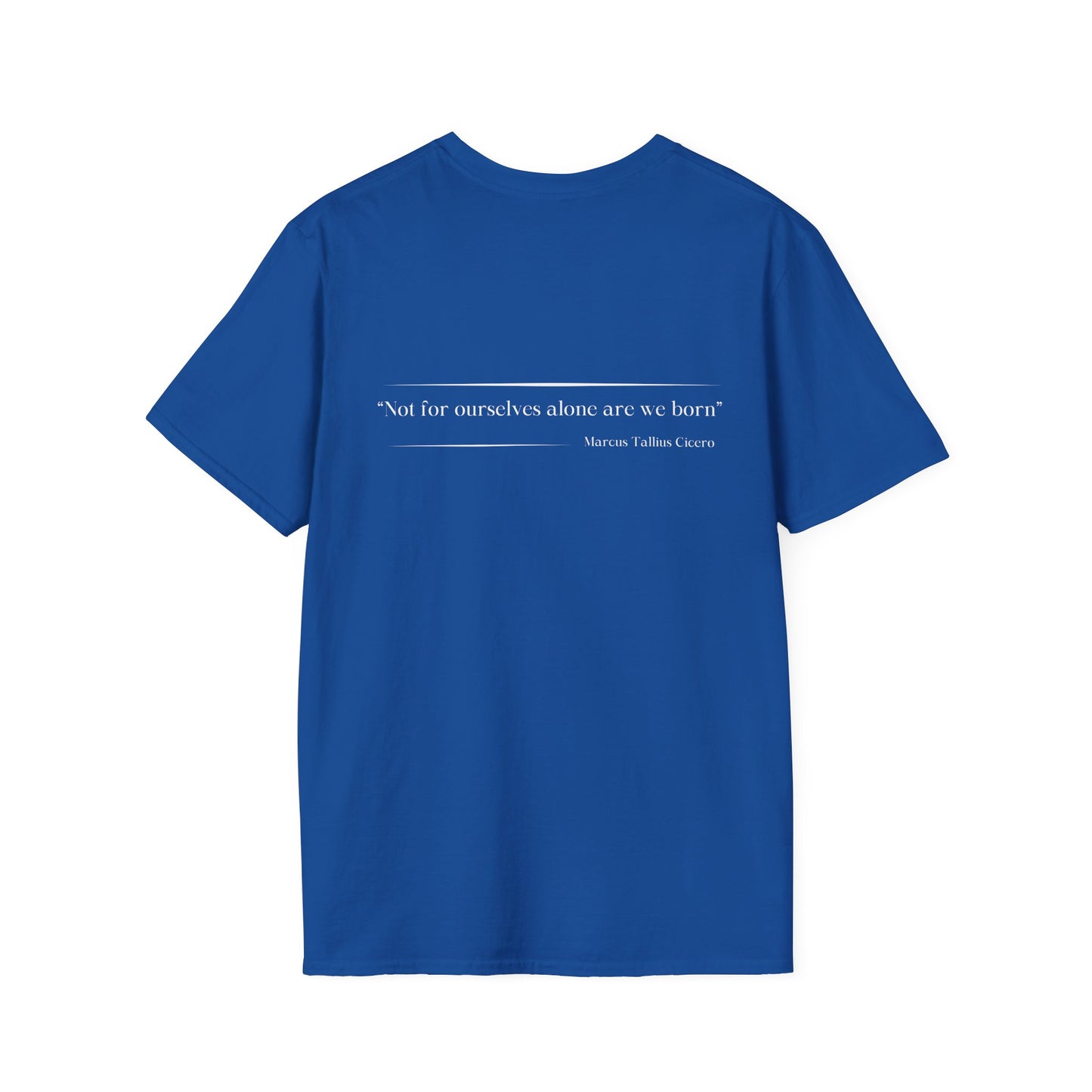 Philosophical Thought Tee - Front & Back Print - Dark hues
