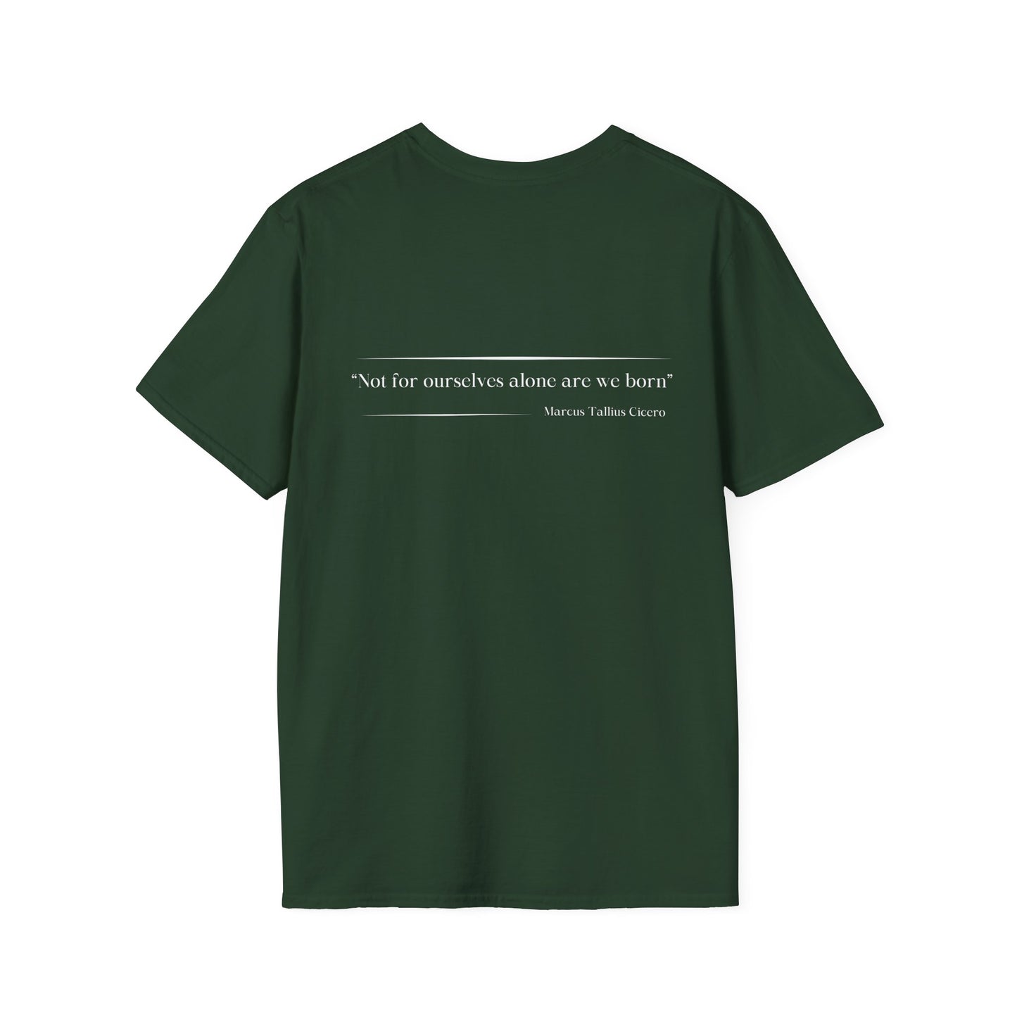 Philosophical Thought Tee - Front & Back Print - Dark hues
