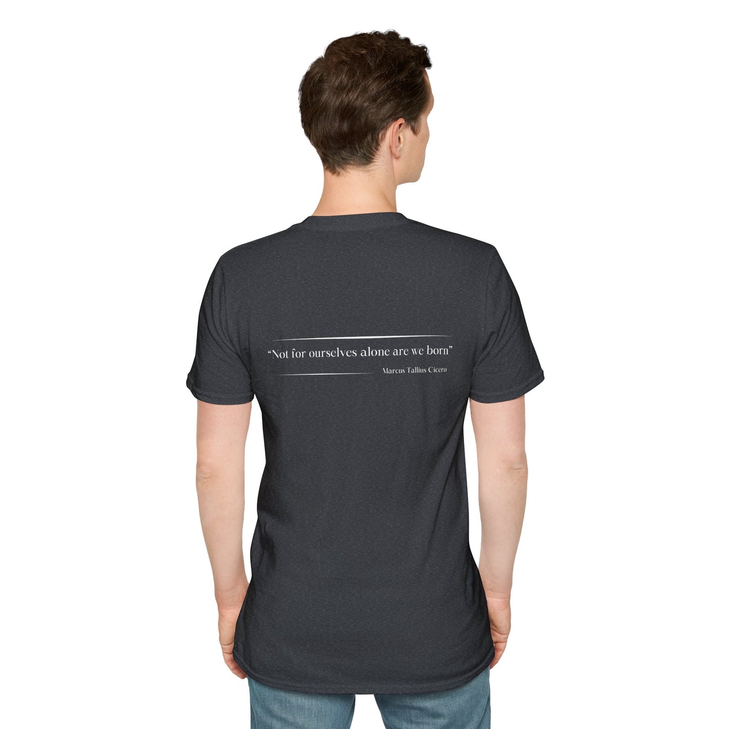 Philosophical Thought Tee - Front & Back Print - Dark hues