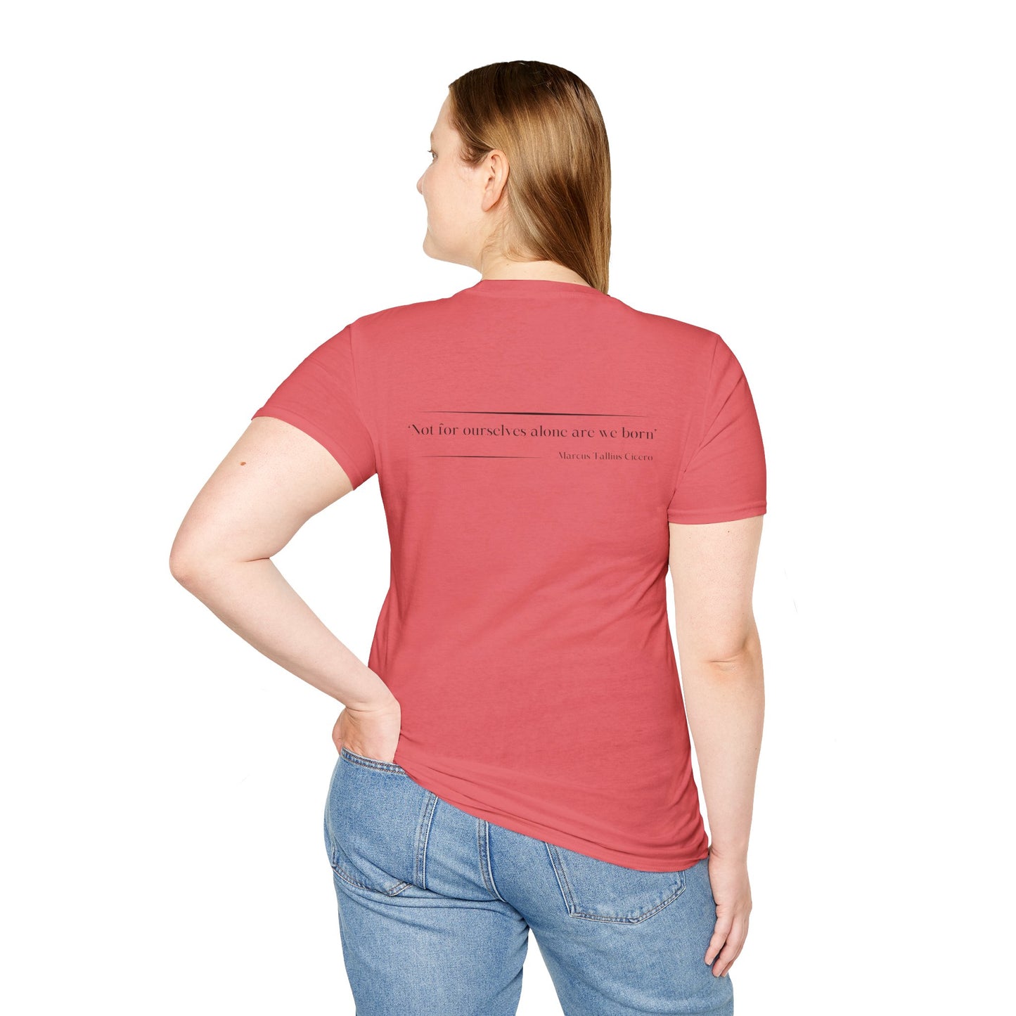 Philosophical Thought Tee - Front & Back Print - Light Hues