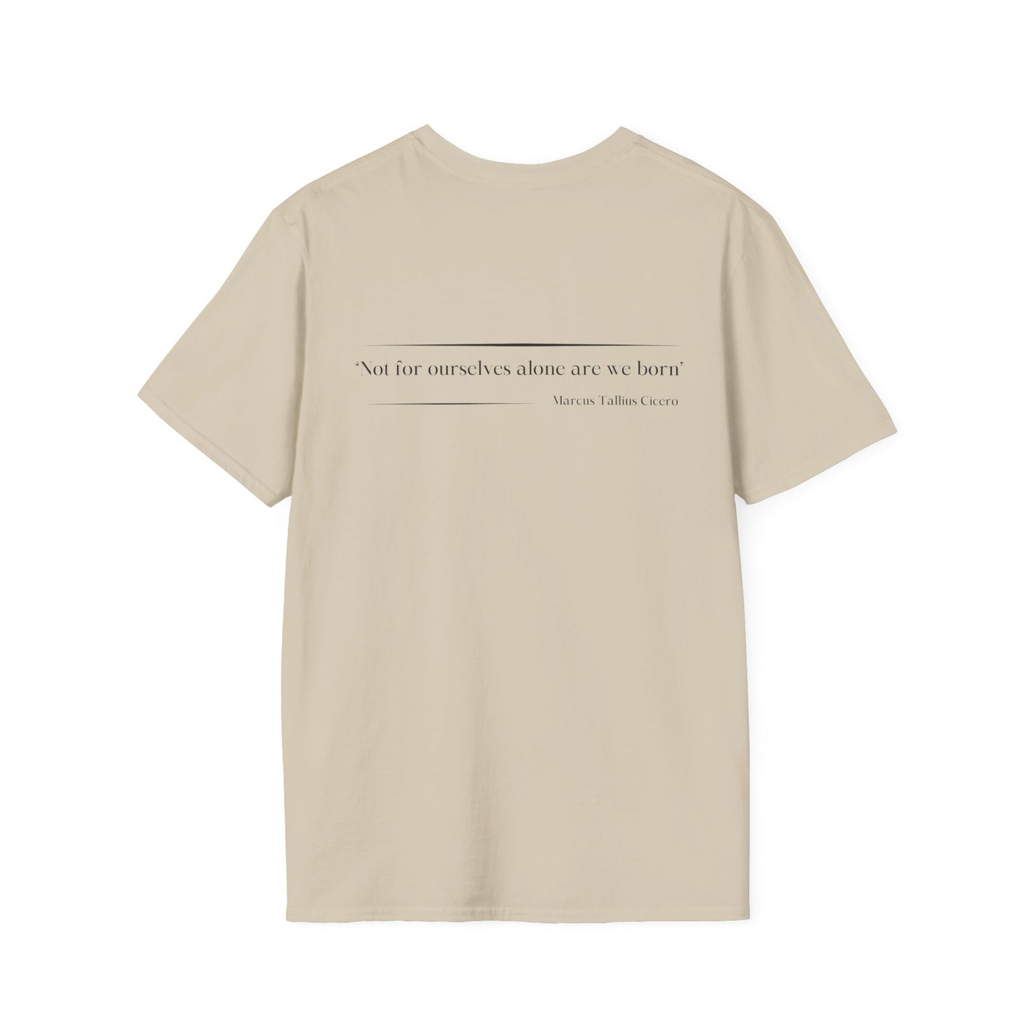 Philosophical Thought Tee - Front & Back Print - Light Hues