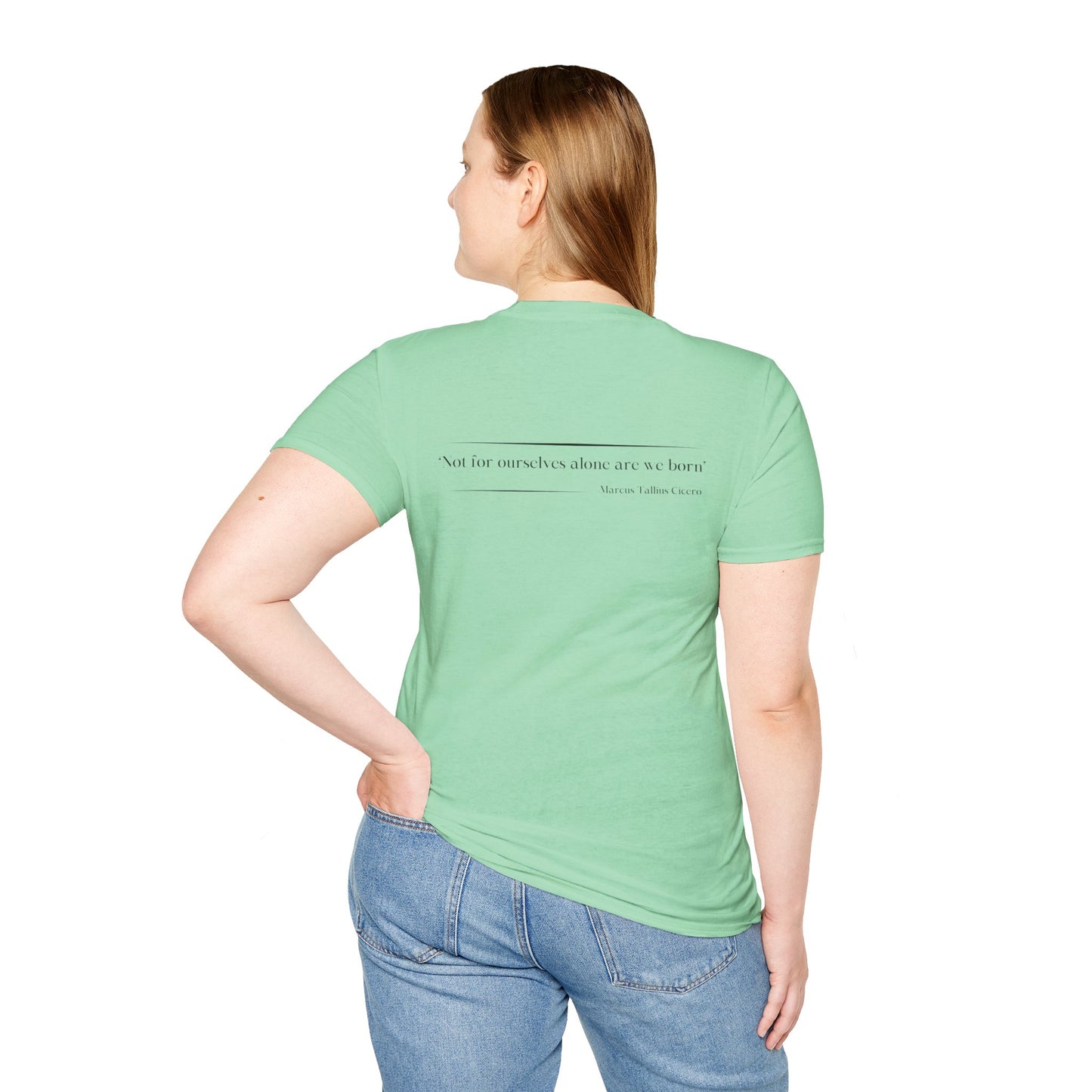 Philosophical Thought Tee - Front & Back Print - Light Hues