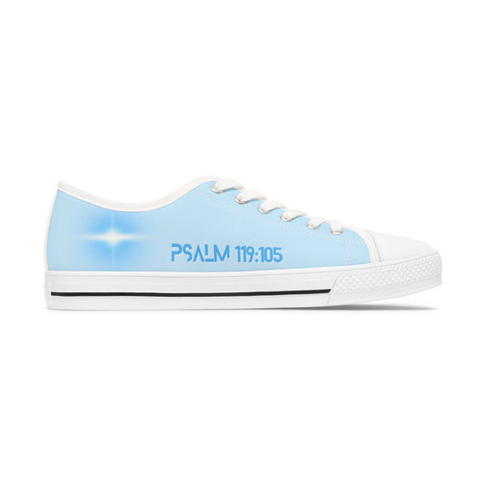 Z-kicks Psalm 119:105 "Be a lamp unto my feet" Classic Low Top Sky Blue Canvas Sneakers