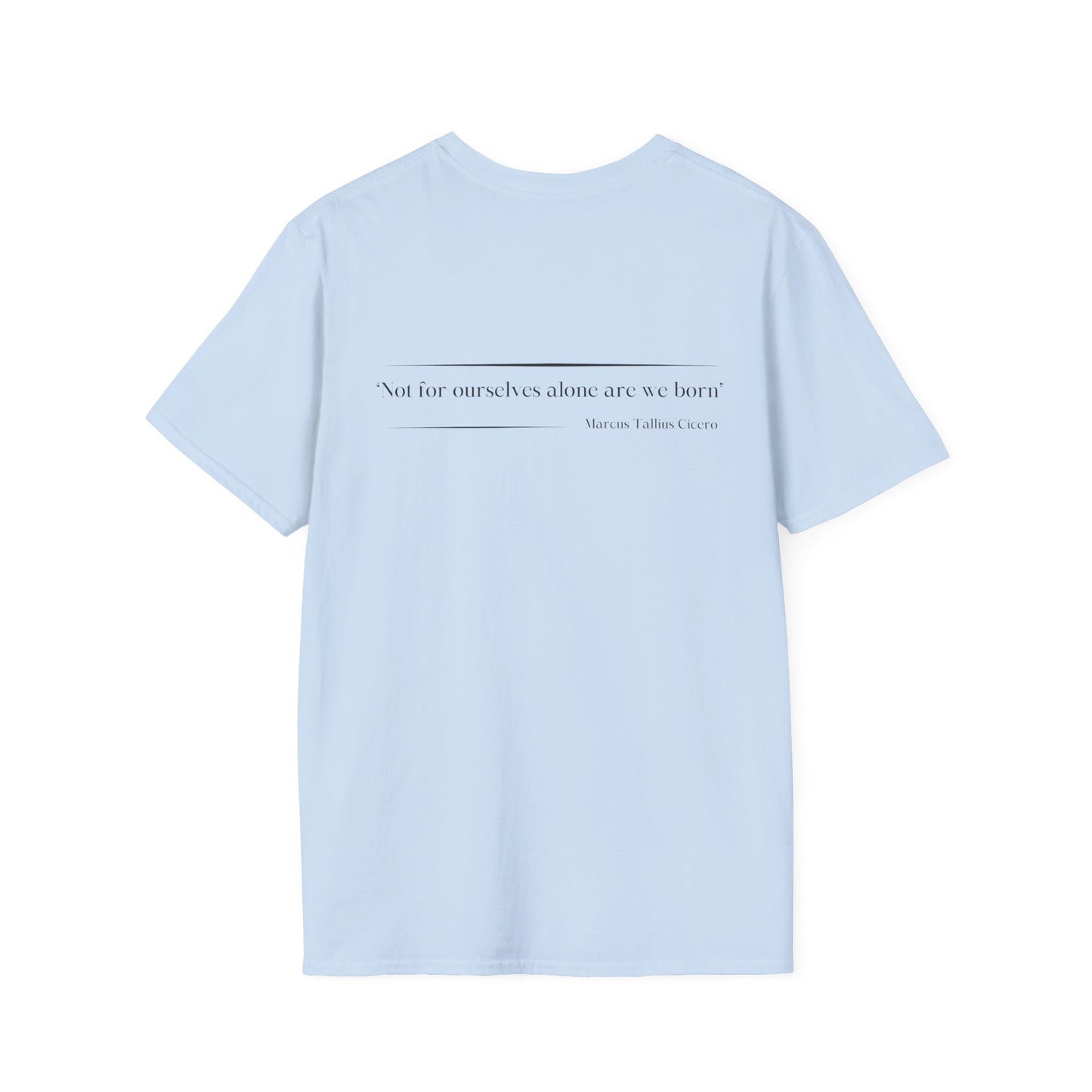 Philosophical Thought Tee - Front & Back Print - Light Hues