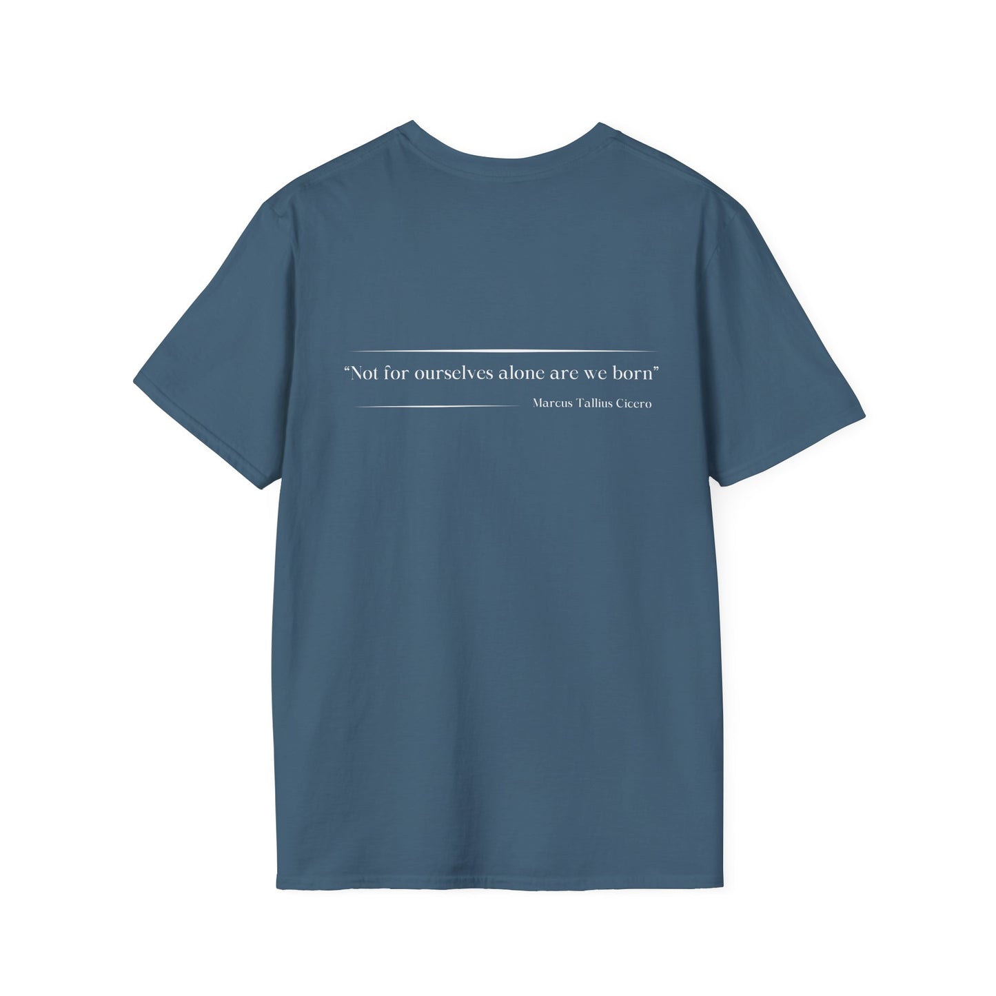 Philosophical Thought Tee - Front & Back Print - Dark hues
