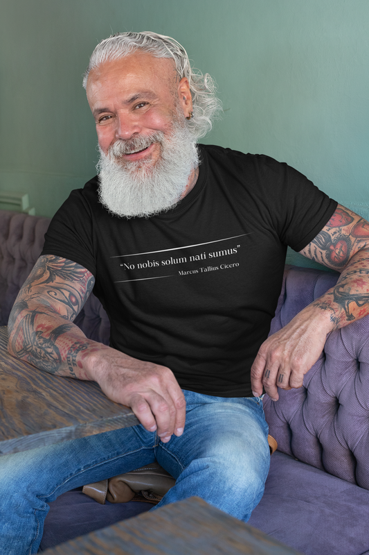 Philosophical Thought Tee - Front & Back Print - Dark hues
