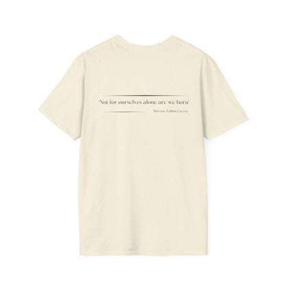 Philosophical Thought Tee - Front & Back Print - Light Hues
