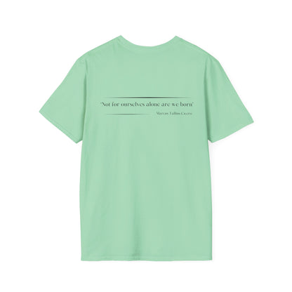Philosophical Thought Tee - Front & Back Print - Light Hues