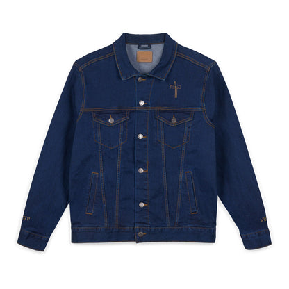 Z-Lux Embroidered Blue Denim Jacket - Cross of Yehusha - OUT OF STOCK