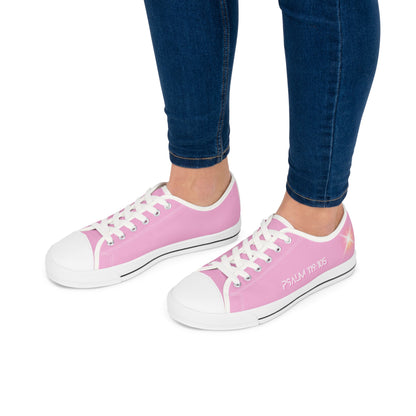 Z-kicks Psalm 119:105 "Be a lamp unto my feet" Classic Low Top Chic Pink Canvas Sneakers