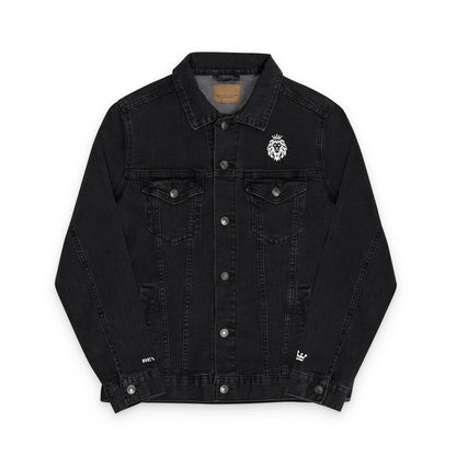 Z-Lux Embroidered Black Denim Jacket - Lion of Judah Revelation 5:5 - OUT OF STOCK