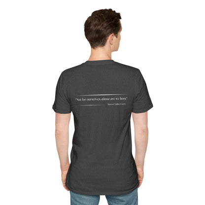 Philosophical Thought Tee - Front & Back Print - Dark hues