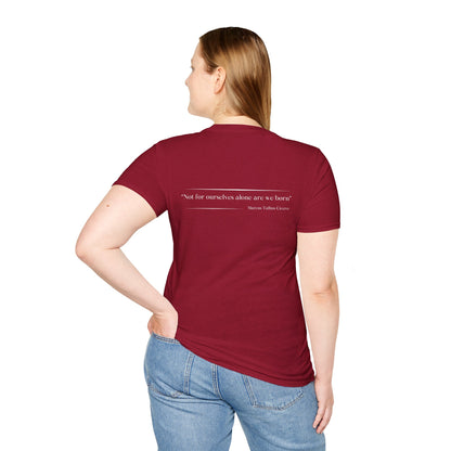 Philosophical Thought Tee - Front & Back Print - Dark hues