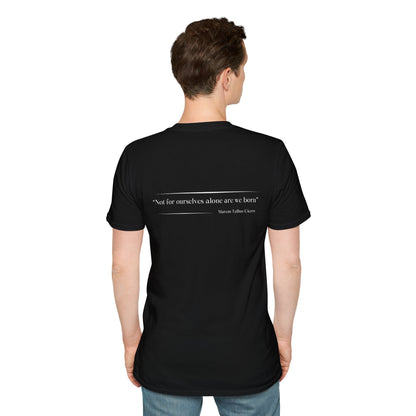 Philosophical Thought Tee - Front & Back Print - Dark hues