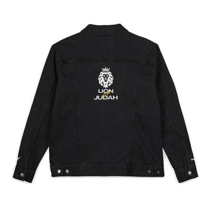 Z-Lux Embroidered Black Denim Jacket - Lion of Judah Revelation 5:5 - OUT OF STOCK