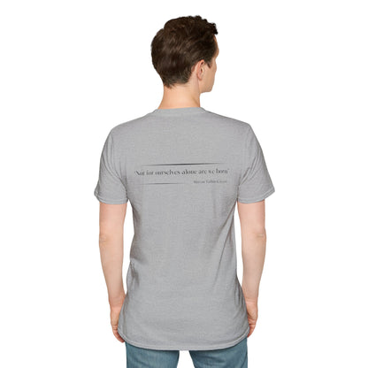 Philosophical Thought Tee - Front & Back Print - Light Hues
