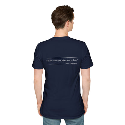 Philosophical Thought Tee - Front & Back Print - Dark hues