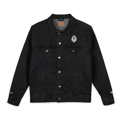 Z-Lux Embroidered Black Denim Jacket - Lion of Judah Revelation 5:5 - OUT OF STOCK