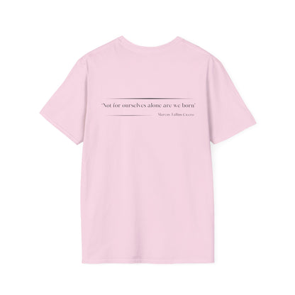 Philosophical Thought Tee - Front & Back Print - Light Hues