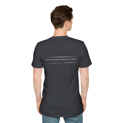 Philosophical Thought Tee - Front & Back Print - Dark hues